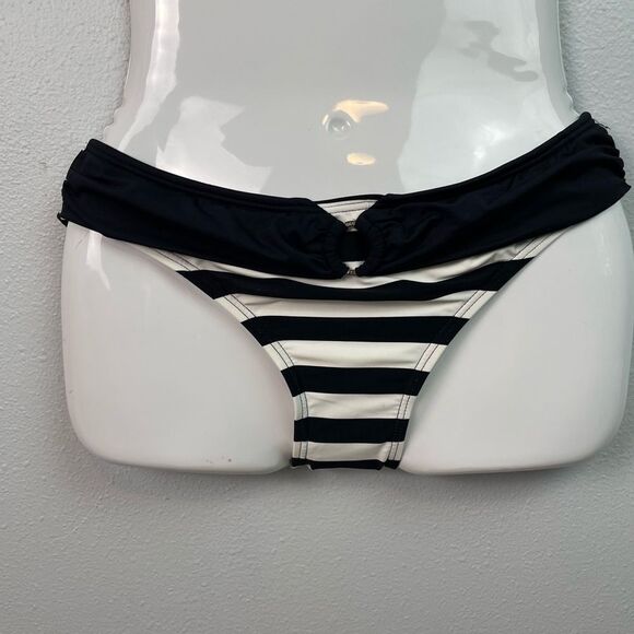 NWOT MICHAEL Michael Kors Black and White Nautical Bikini Size 6 - Picture 1 of 5